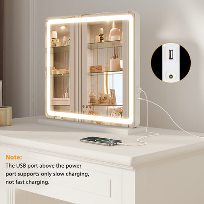 LED Vanity Mirror with Adjustable Lighting – 3 Color Modes & Touch Control