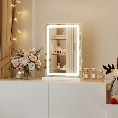LED Vanity Mirror with Adjustable Lighting – 3 Color Modes & Touch Control
