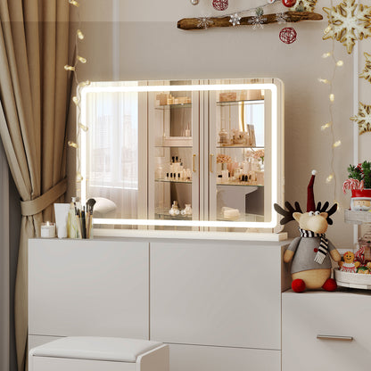 LED Vanity Mirror with Adjustable Lighting – 3 Color Modes & Touch Control