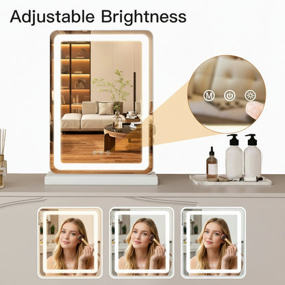 LED Vanity Mirror with Adjustable Lighting – 3 Color Modes & Touch Control