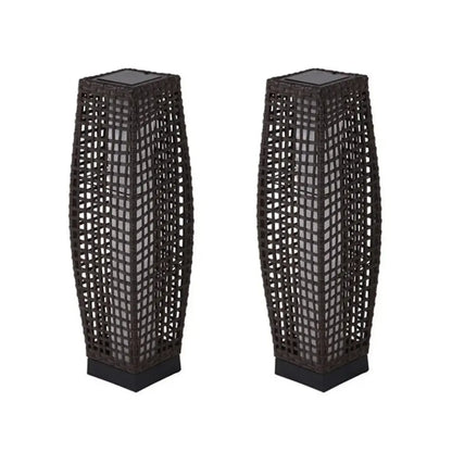 GRAND PATIO FUJI Solar-Powered Woven Wicker Floor Lamp ,Lighting Outdoor