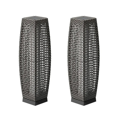 GRAND PATIO FUJI Solar-Powered Woven Wicker Floor Lamp ,Lighting Outdoor