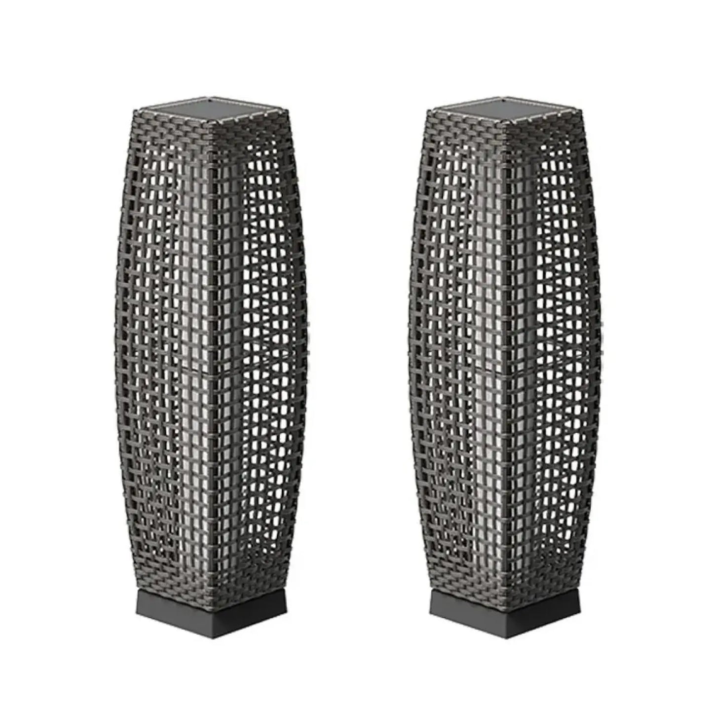 GRAND PATIO FUJI Solar-Powered Woven Wicker Floor Lamp ,Lighting Outdoor
