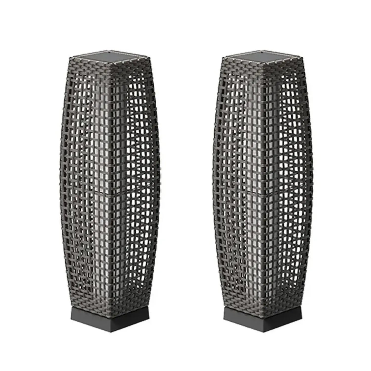 GRAND PATIO FUJI Solar-Powered Woven Wicker Floor Lamp ,Lighting Outdoor