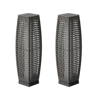 GRAND PATIO FUJI Solar-Powered Woven Wicker Floor Lamp ,Lighting Outdoor