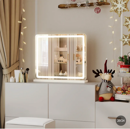 LED Vanity Mirror with Adjustable Lighting – 3 Color Modes & Touch Control