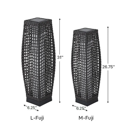 GRAND PATIO FUJI Solar-Powered Woven Wicker Floor Lamp ,Lighting Outdoor