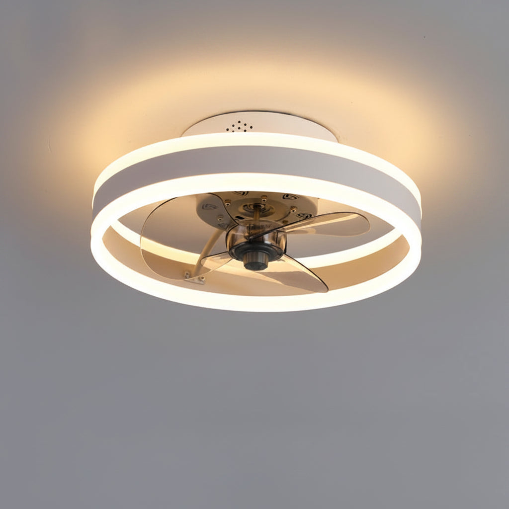 Bedroom Living Room Invisible LED Ceiling Ceiling Fan Lights